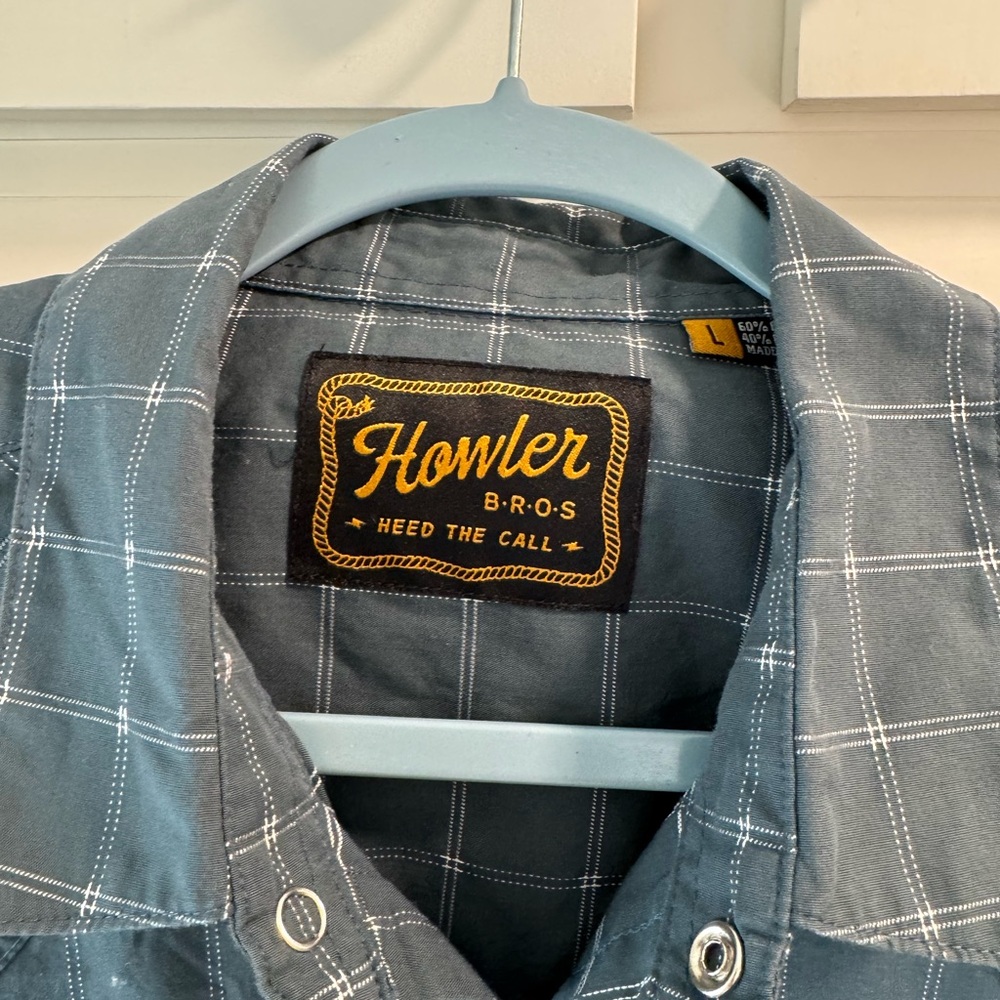 Howler Bros Blue Plaid Button-Up Shirt